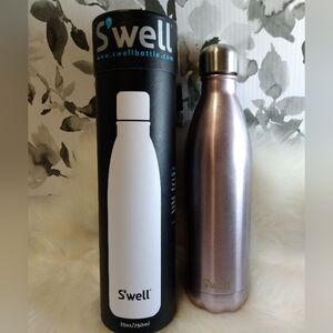 S'well Stainless Steel Water Bottle, 25oz Pink Champagne color